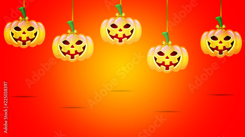 Hanging Halloween Pumpkins