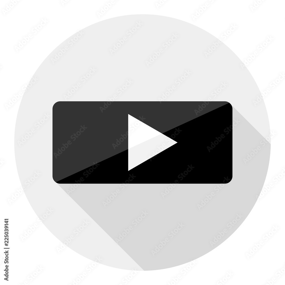 play button icon. Flat design style modern vector illustration. Isolated on stylish color background. Flat long shadow icon. Elements in flat design. play button icon. Flat design style modern vector illustration. Isolated on stylish color background. Flat long shadow icon. Elements in flat design.
