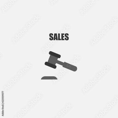auction icon. court sign verdict symbol