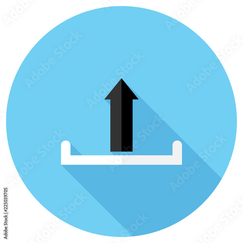Upload icon. Elements in flat design.