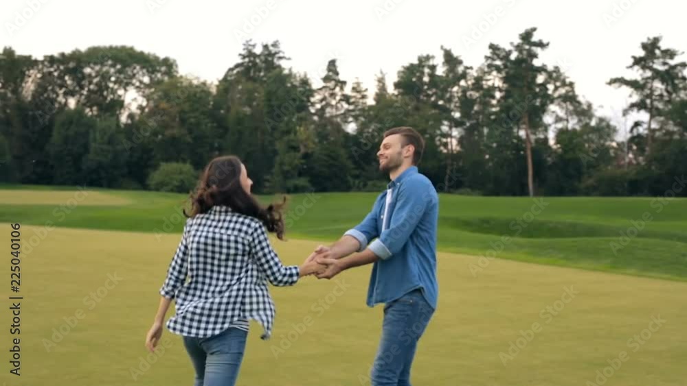 Couple looking at camera, doing good bye gesture and go away. Couple looking at camera, doing good bye gesture and go away.