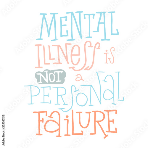 Mental Health Quotes Vector illustration Type template