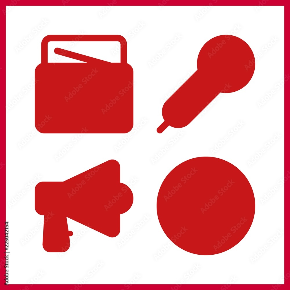 4 voice icon. Vector illustration voice set. radio and microphone icons for voice works 4 voice icon. Vector illustration voice set. radio and microphone icons for voice works