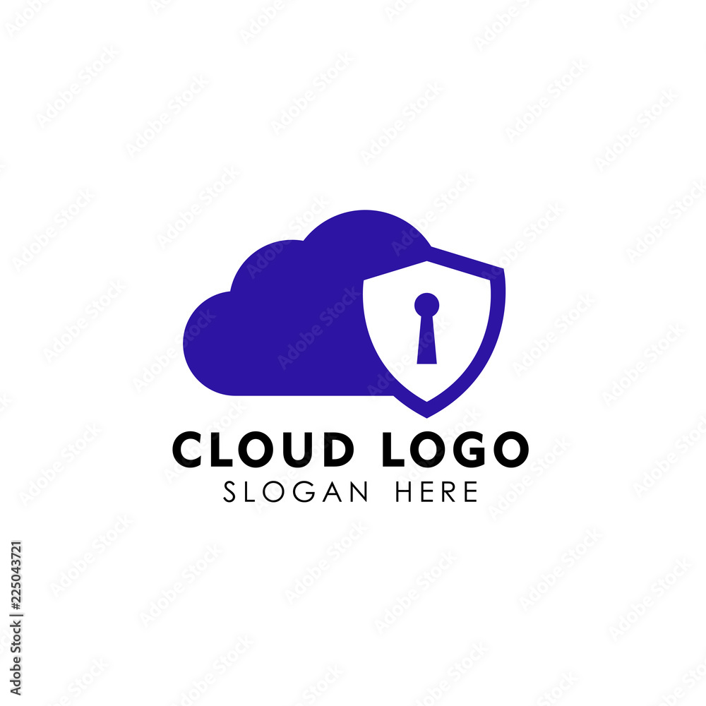 safe cloud logo design template. security system cloud logo design safe cloud logo design template. security system cloud logo design