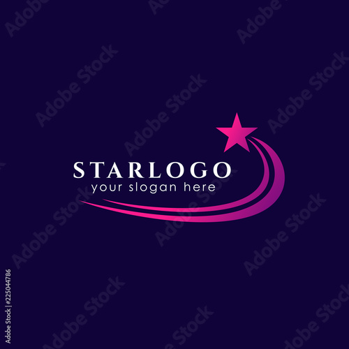 flying star logo design stock template. star vector icon