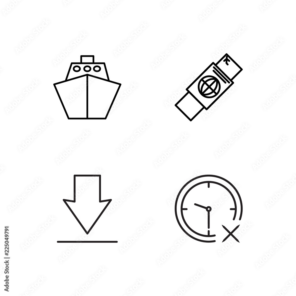 business simple outlined icons set business simple outlined icons set
