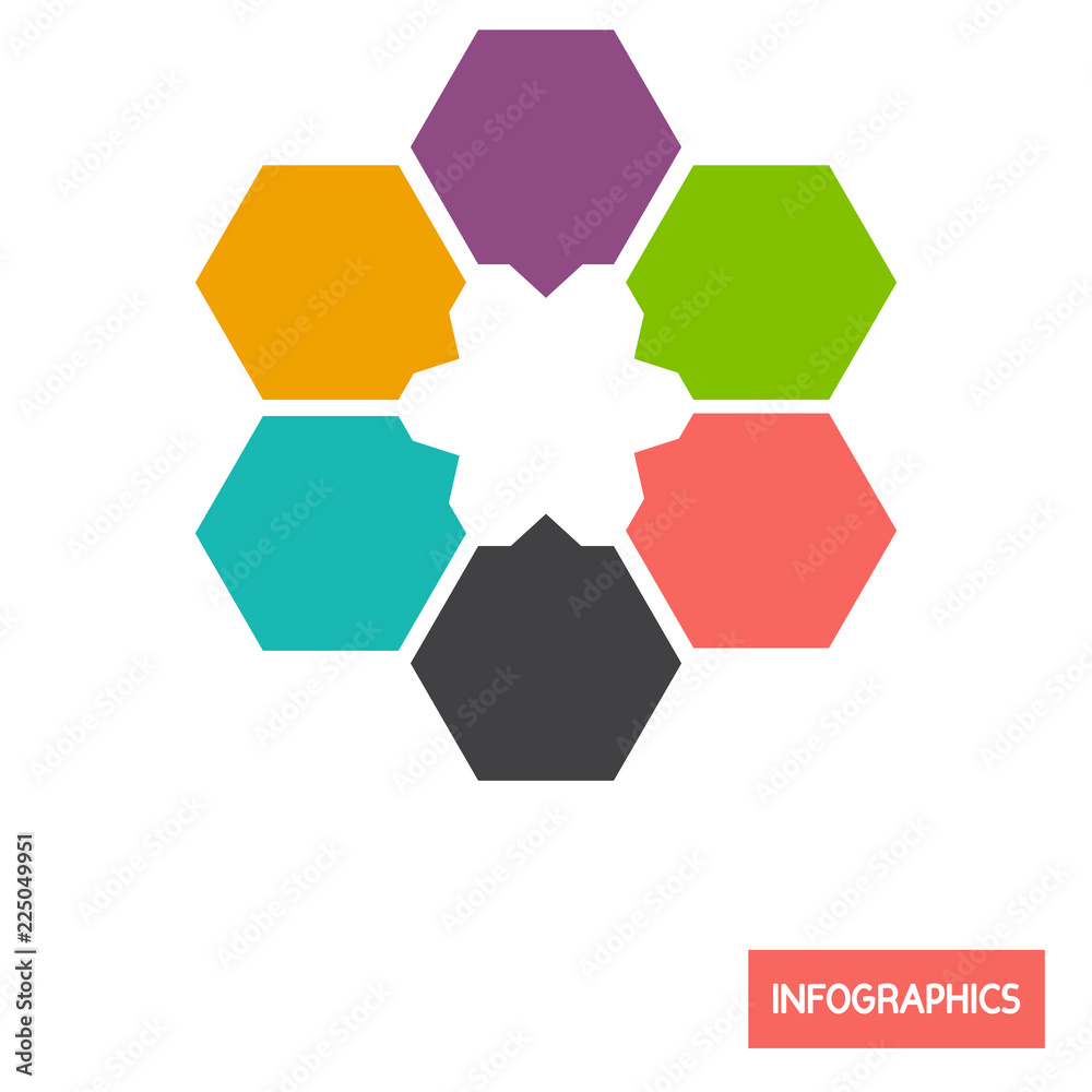 Circle diagramm infographic element color flat icon Circle diagramm infographic element color flat icon