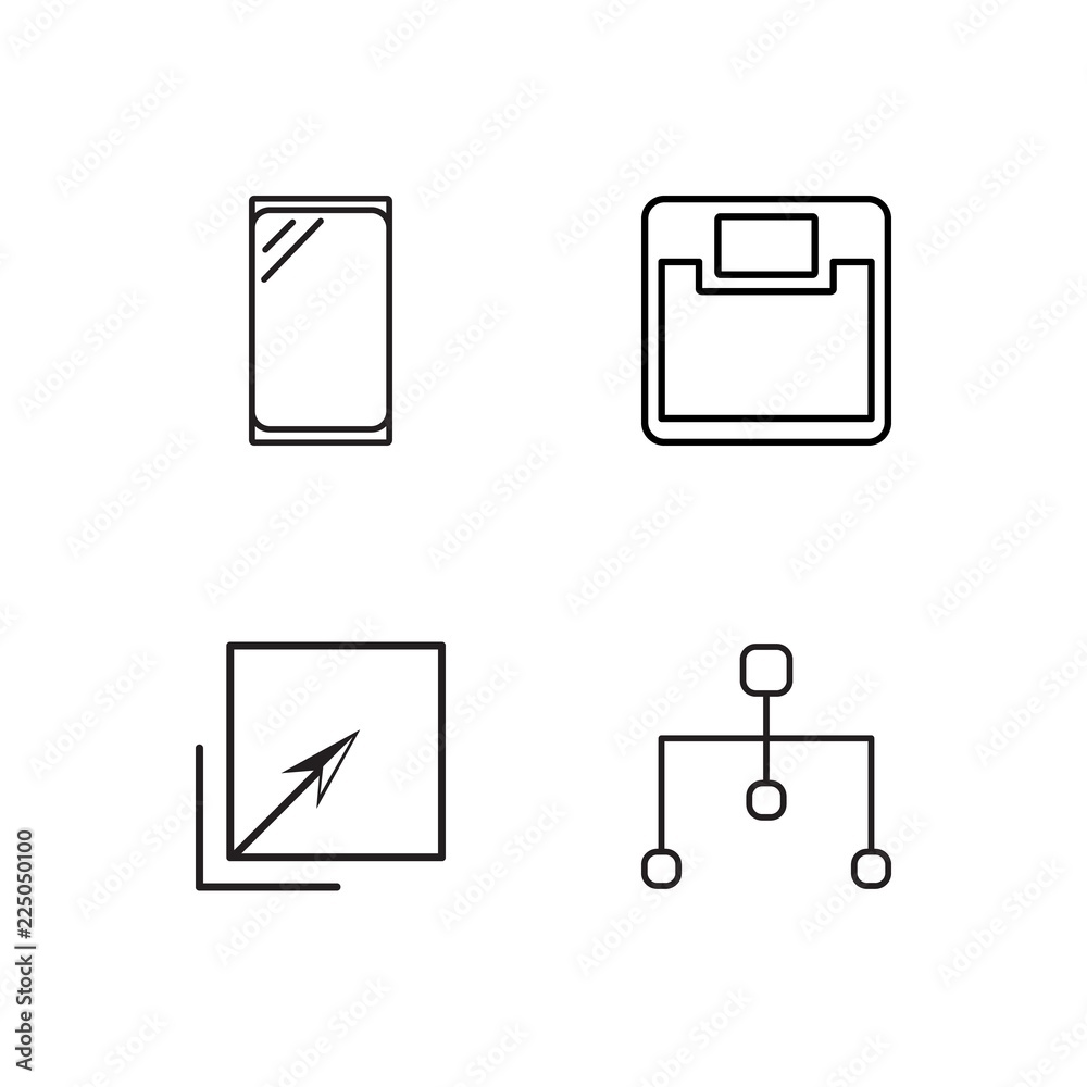 business simple outlined icons set business simple outlined icons set