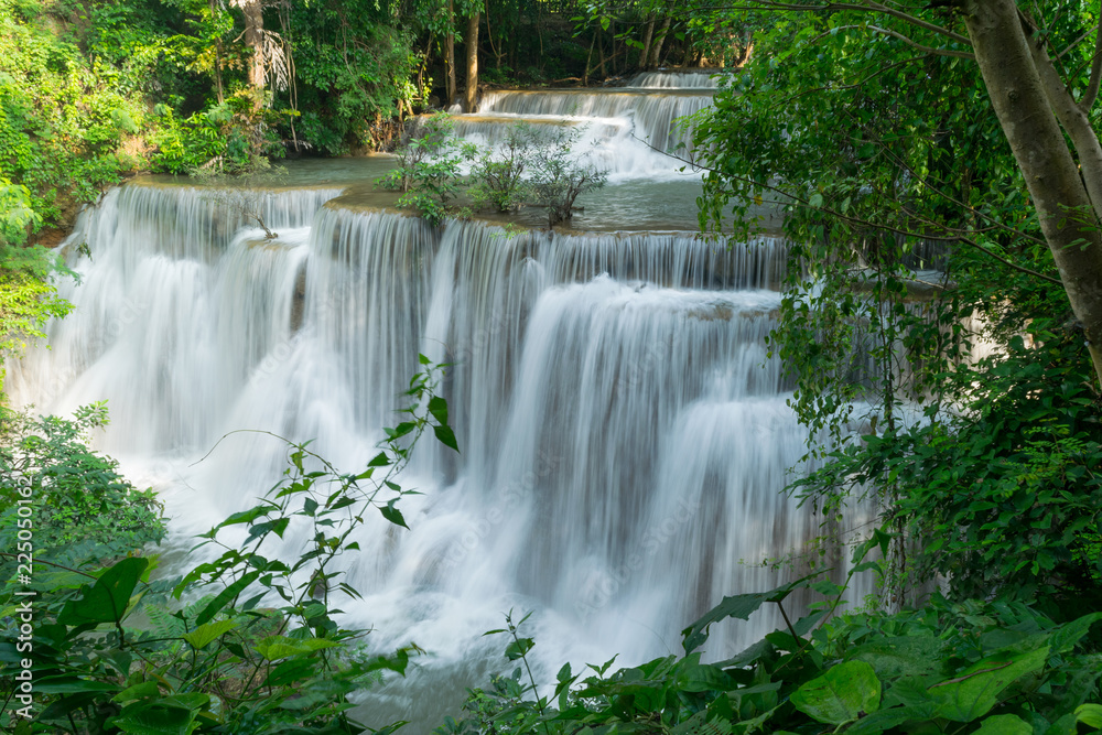 Waterfalls and jungle in tropical forest in Thailand
