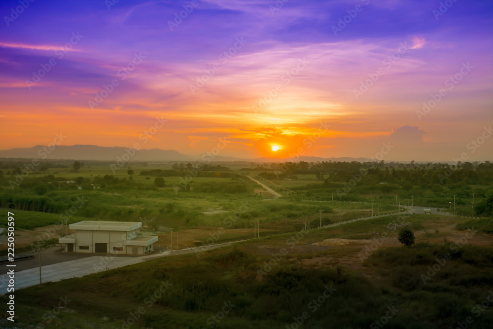 Sunrise - Dawn, Sunset, Field, Cultivated Land, Land