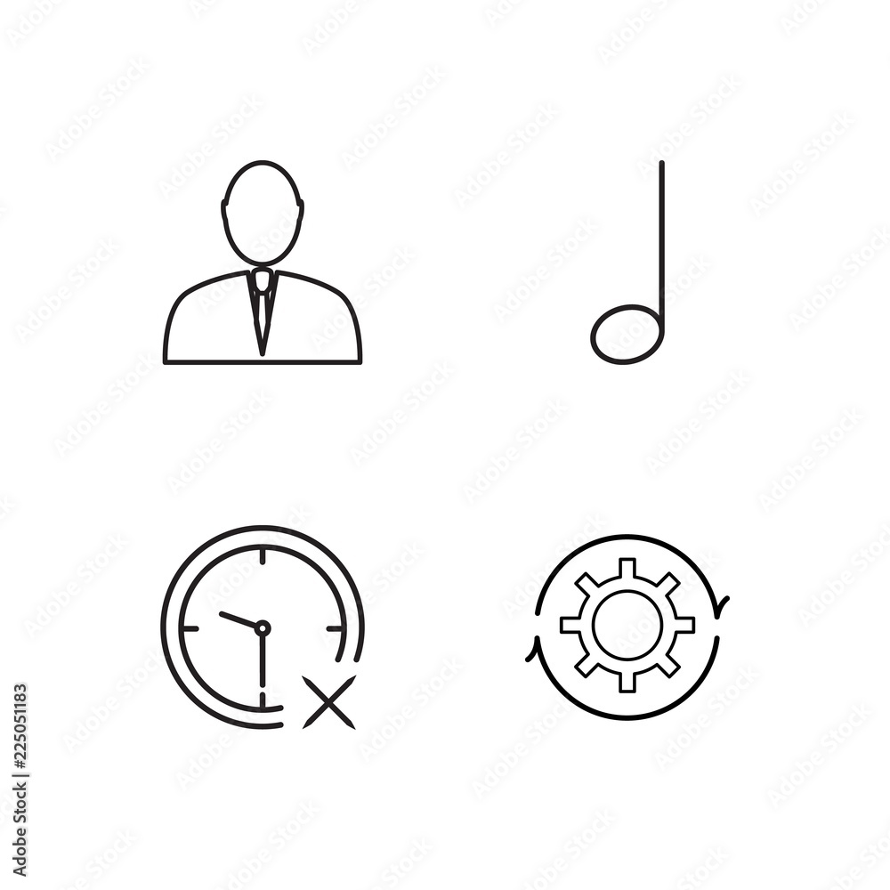 business simple outlined icons set business simple outlined icons set
