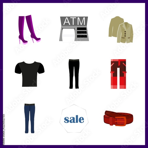 9 human icons set