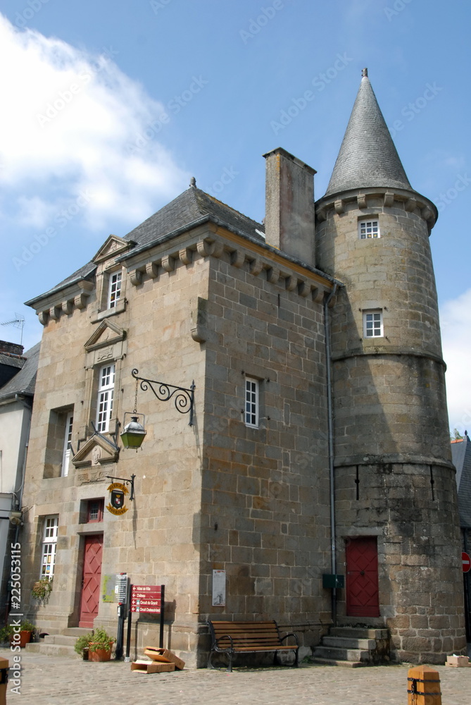 Ville de Combourg, Château de Combourg (XIIe-XVe) classé Monument Historique, département d'Ille-et-Vilaine, Bretagne, France