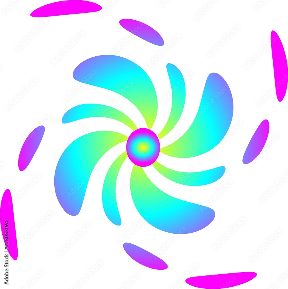 colorful spiral floral pattern