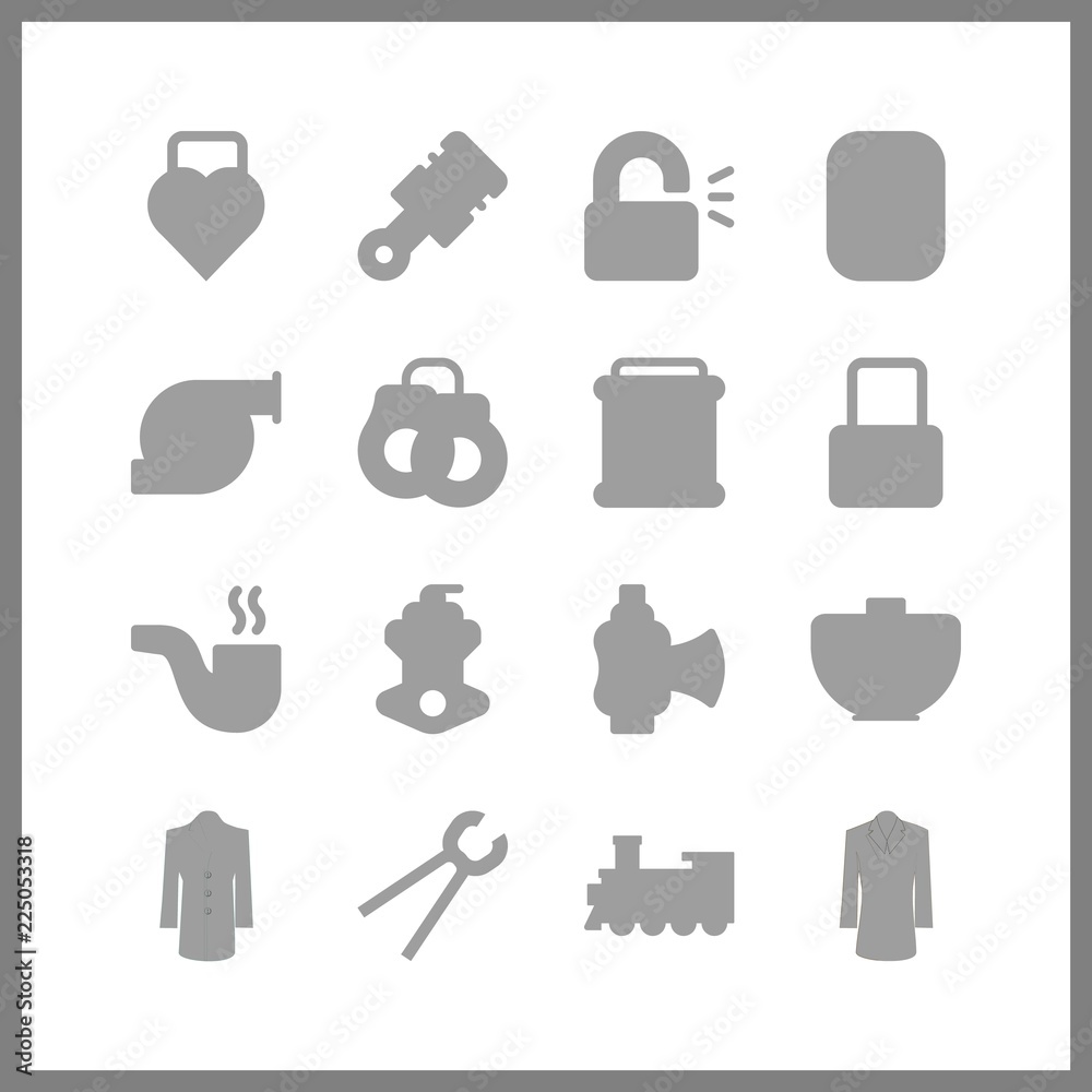 iron vector icons set. crucicle, padlock, pulley and motor in this set. iron vector icons set. crucicle, padlock, pulley and motor in this set.