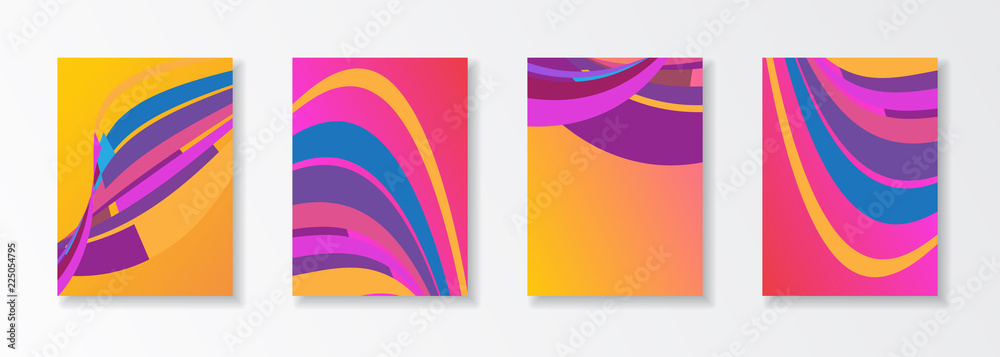 Obraz premium Vector layout templates with red and orange gradient