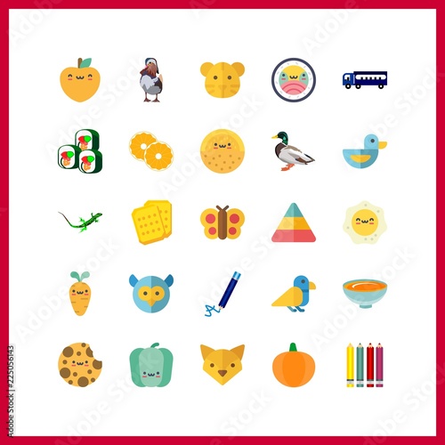 orange icon. pyramid and pumpkin vector icons in orange set. Use this illustration for orange works.
