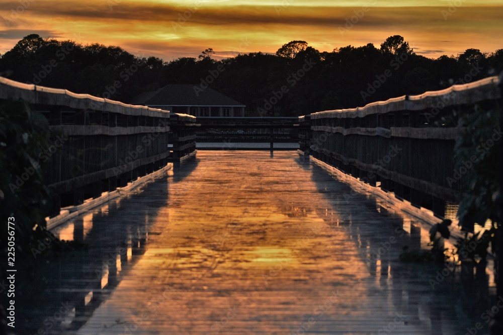 Obraz premium Millville Dock Sunset