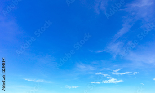 Bright blue sky background