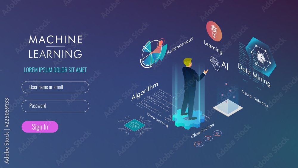 Machine learning, Ai, Data mining, algorithm, algorithm, neural network ...