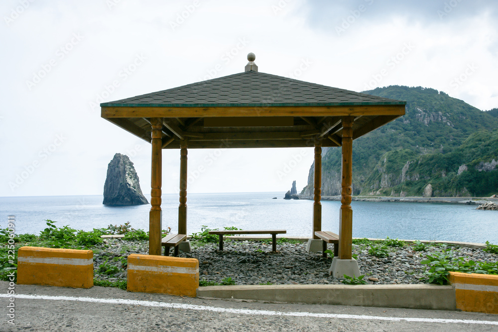 Ulleungdo island is one of the famous tourist site where is made by volcano. There are varous oddly formed rocks and strangely shaped stones, and clean air in the East sea. Ulleungdo island is one of the famous tourist site where is made by volcano. There are varous oddly formed rocks and strangely shaped stones, and clean air in the East sea.