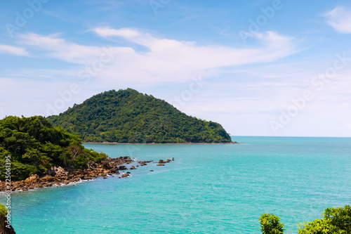 Island and clean sea at Nang Phaya Hill Scenic Point located at Chanthaburi Thailand © nitimongkolchai