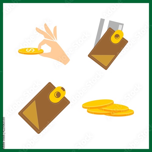 bank icons set. men, closeup, woman and accounting graphic works