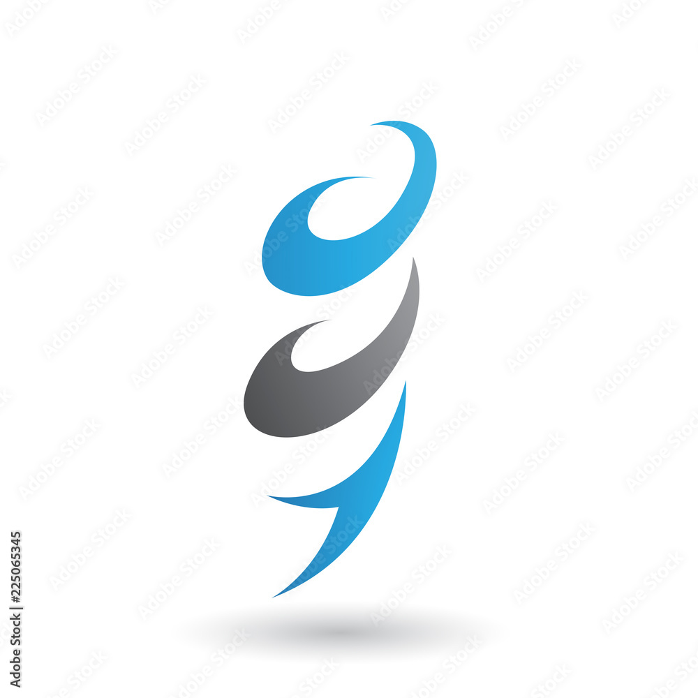 Blue Abstract Wind and Twister Shape Vector Illustration Blue Abstract Wind and Twister Shape Vector Illustration