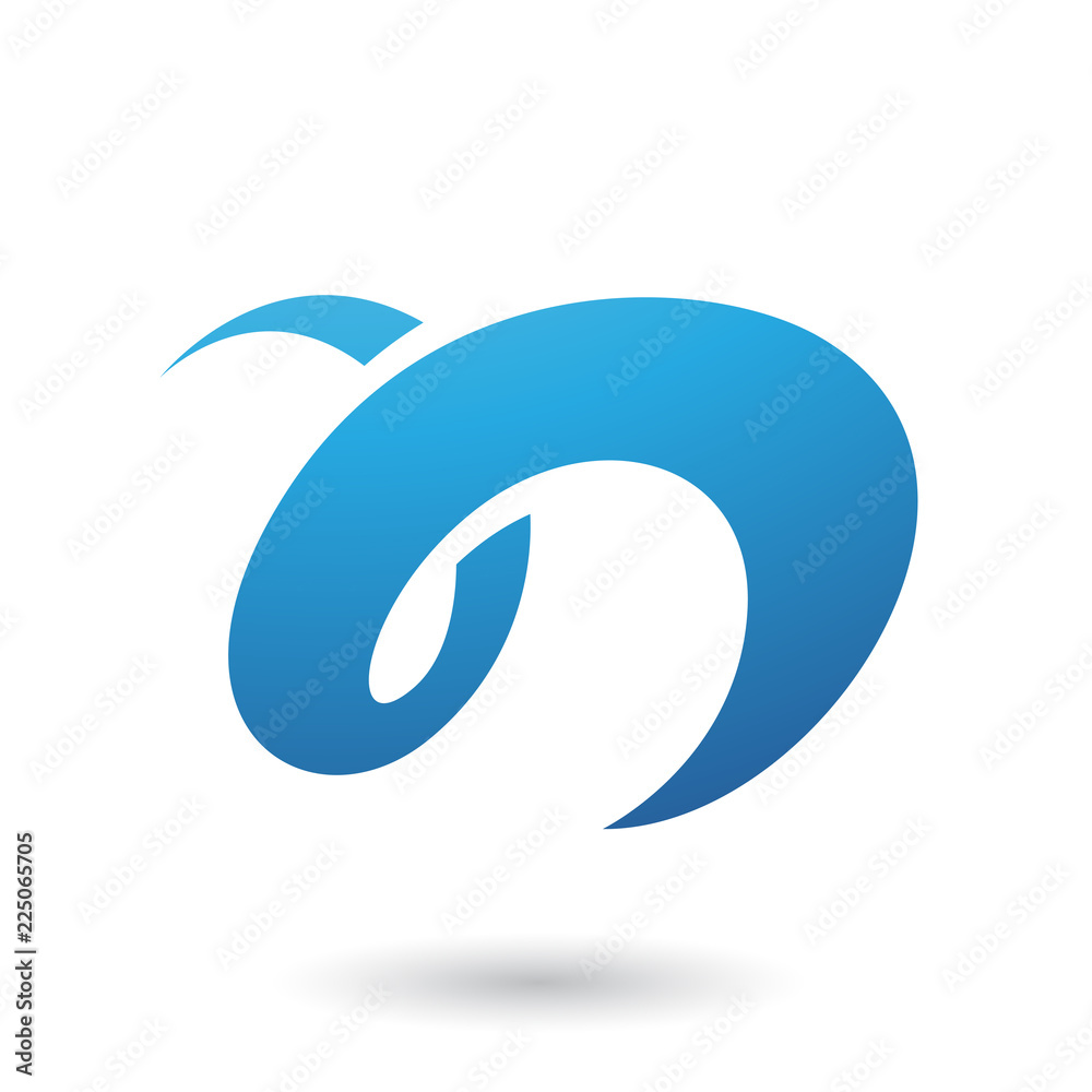 Blue Curvy Fun Letter N Vector Illustration Blue Curvy Fun Letter N Vector Illustration