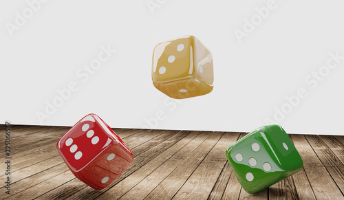 cubes dices red to green on...