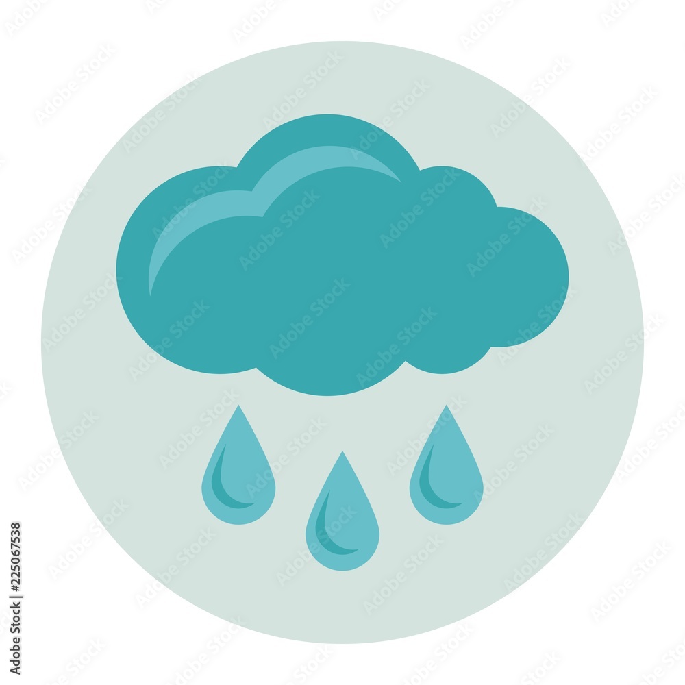 Cloud with rain flat icon Cloud with rain flat icon