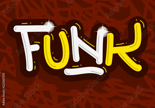 Funk Music Lettering Type Design Vector Image