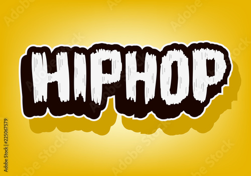 Hip Hop Music Lettering Type Design Vector Image