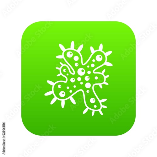 Bacteria icon digital green for any design isolated on white vector illustration