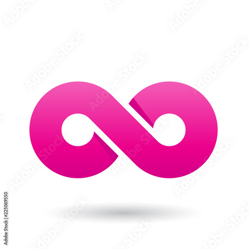 Magenta Thick Infinity Symbol Vector Illustration