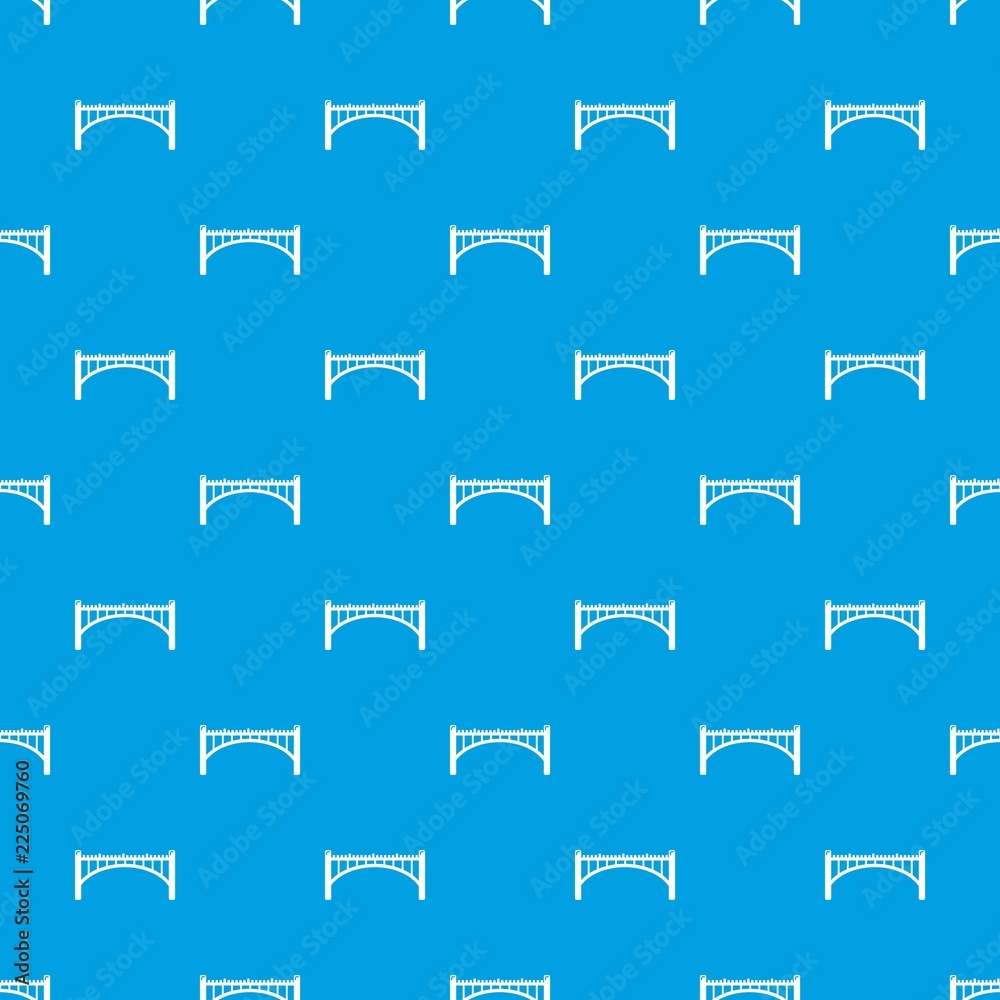 Road arch bridge pattern vector seamless blue repeat for any use
