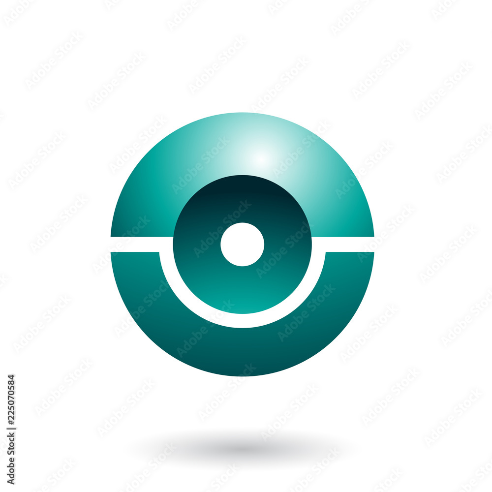 Persian Green Futuristic Shiny Sphere Vector Illustration Persian Green Futuristic Shiny Sphere Vector Illustration