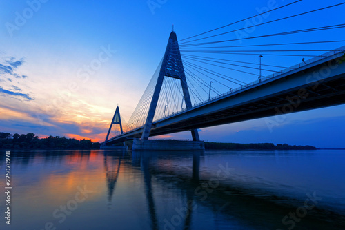 Megyeri Bridge sunset