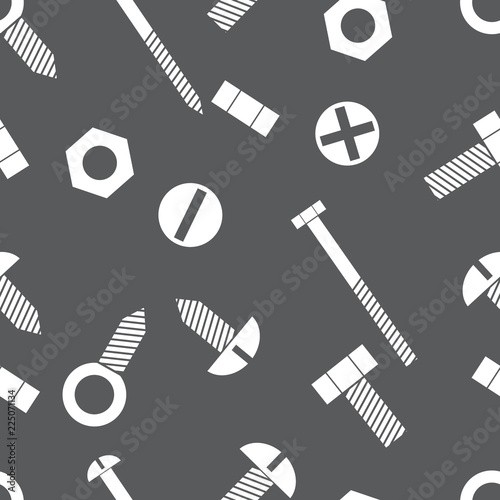 Seamless background with nuts and bolts