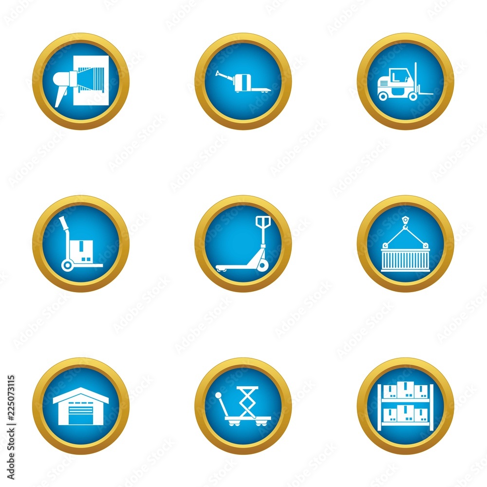 Strain icons set. Flat set of 9 strain vector icons for web isolated on white background Strain icons set. Flat set of 9 strain vector icons for web isolated on white background