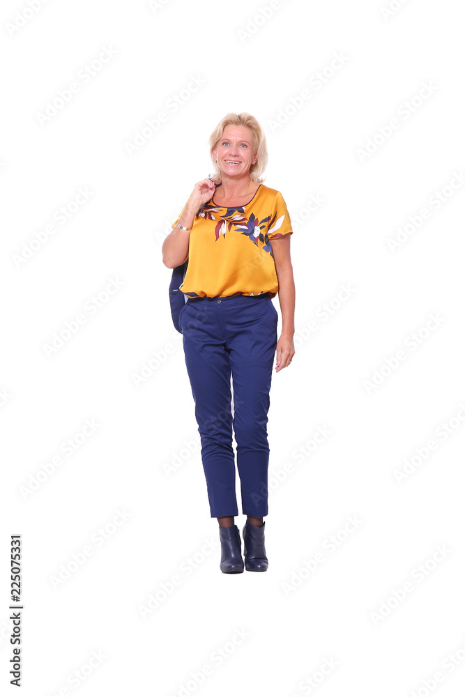 Full body caucasian woman