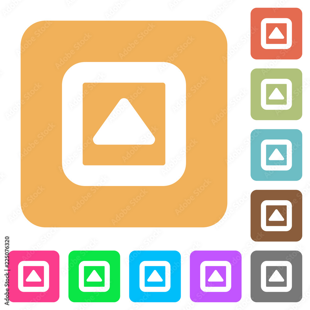 Toggle up rounded square flat icons Toggle up rounded square flat icons