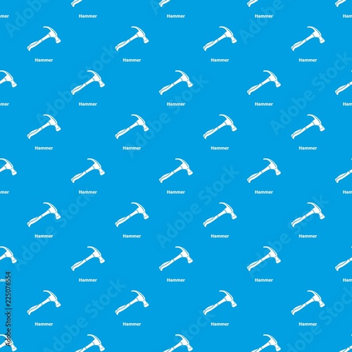 Hammer pattern vector seamless blue repeat for any use