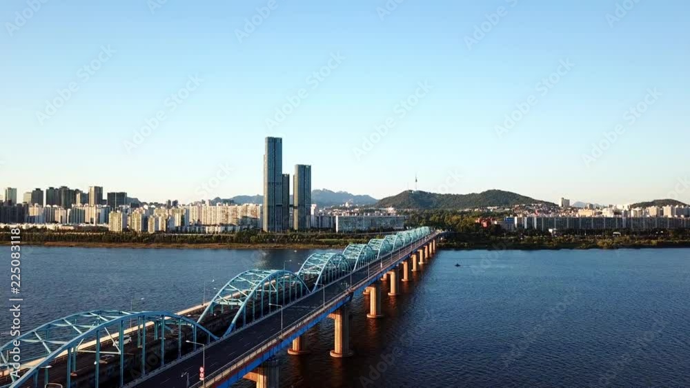 Aerial View of Seoul City Skyline,South Korea Aerial View of Seoul City Skyline,South Korea