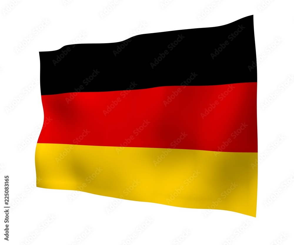 Flag of Germany. Wide format 3D illustration. State symbol of the Federal Republic of Germany. 3D rendering Flag of Germany. Wide format 3D illustration. State symbol of the Federal Republic of Germany. 3D rendering