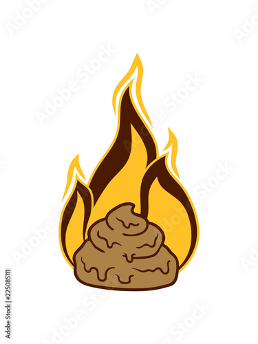 Shit Is On Fire Scheisse Kot Haufen Haufchen Kacke Ekelig Feuer Flamme Heiss Brennen Verbrennen Warm Clipart Feuerwehr Grillen Lagerfeuer Loschen Flammen Anzunden Feuerteufel Verbrannt Stock Illustration Adobe Stock