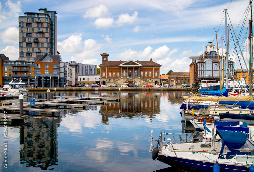 Ipswich Marina Dock Reflection