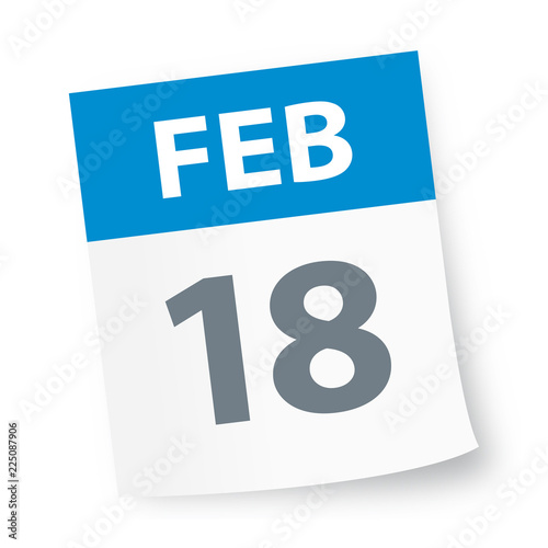 February 18 - Calendar Icon