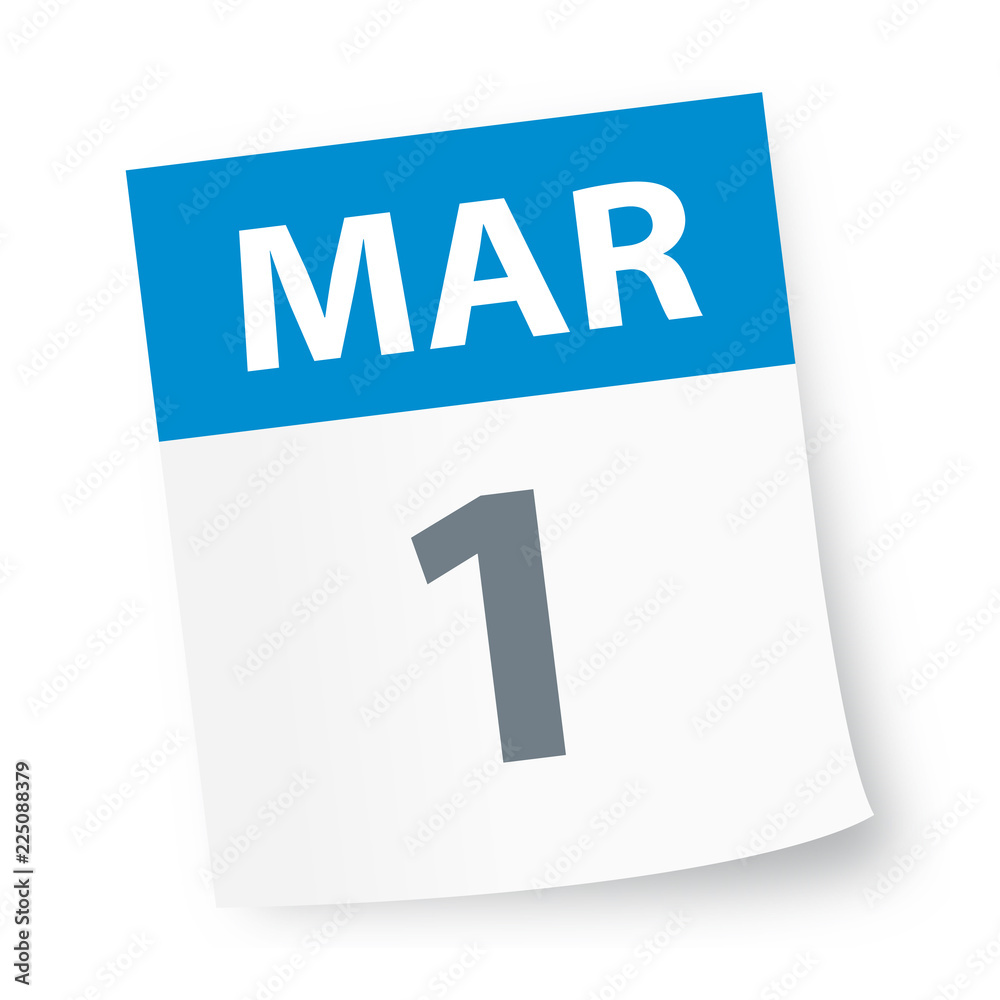 March 1 - Calendar Icon March 1 - Calendar Icon