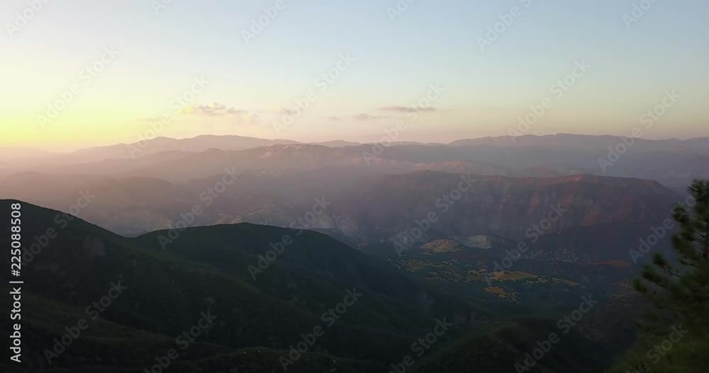 California Pine Tree Mountain Aerial California Pine Tree Mountain Aerial